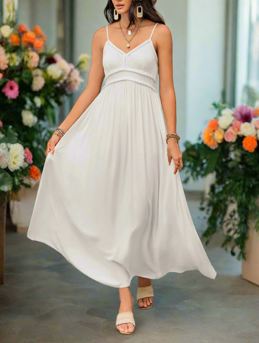 🌷AUREA CHIC Midi Dress White